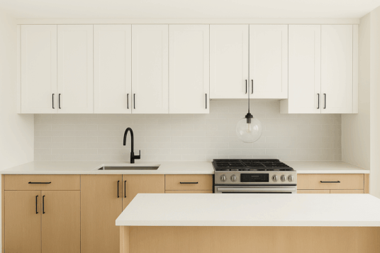 Modern kitchen and bathroom renovation