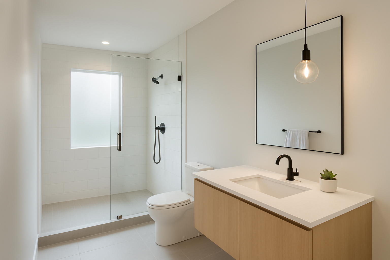 Modern kitchen and bathroom renovation