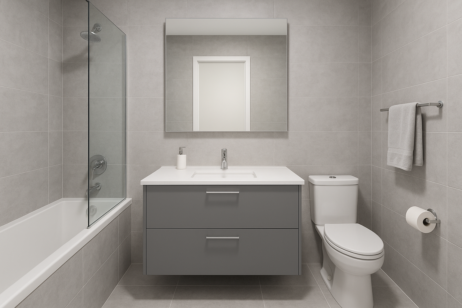 Modern kitchen and bathroom renovation